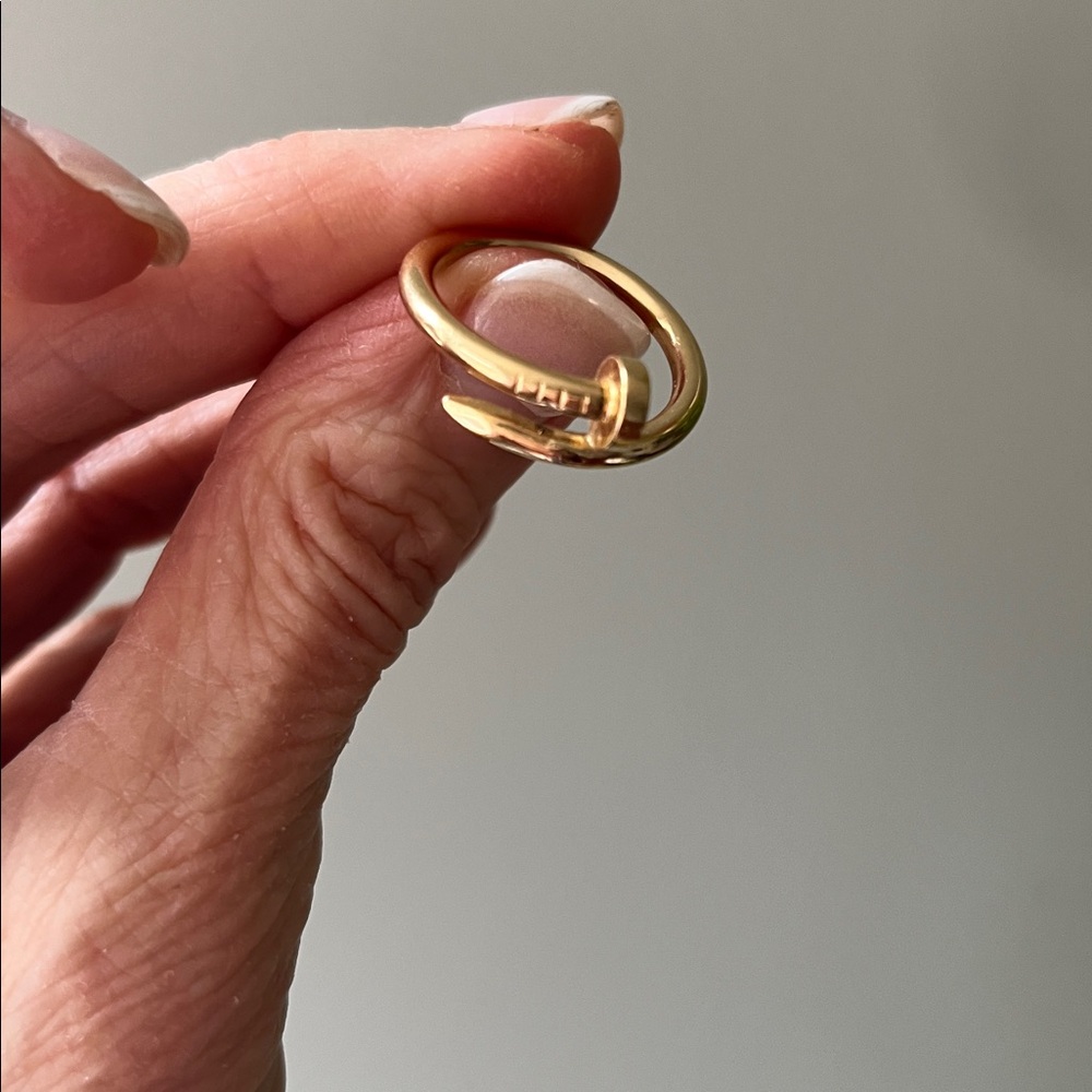 18K yellow gold nail ring